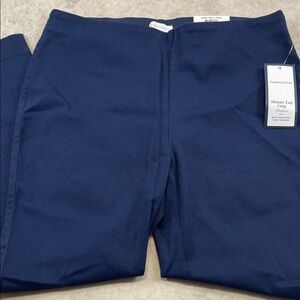 Charter Club Core Twill Crop Skinny Leg Pants Navy Blue Women’s Sz 10